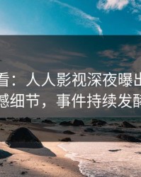 限时查看：人人影视深夜曝出猛料震撼细节，事件持续发酵