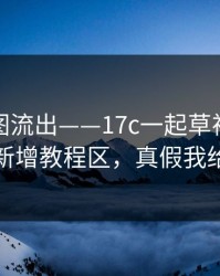 后台截图流出——17c一起草视频分享疑似新增教程区，真假我给你看
