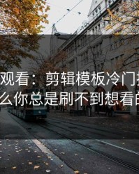 17c在线观看：剪辑模板冷门揭秘：为什么你总是刷不到想看的？