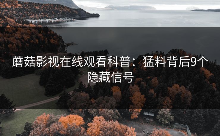 蘑菇影视在线观看科普：猛料背后9个隐藏信号
