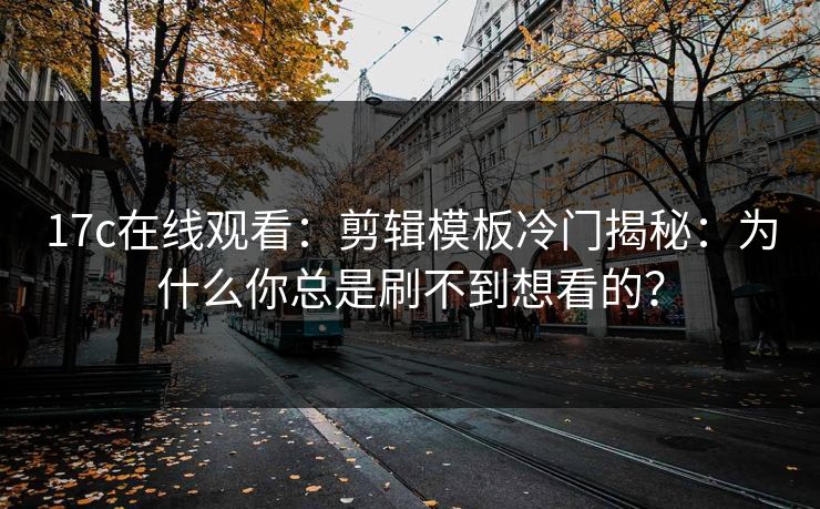 17c在线观看：剪辑模板冷门揭秘：为什么你总是刷不到想看的？